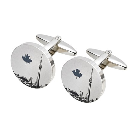 Toronto CN Tower Steel Cufflinks - SC133 - Click Image to Close
